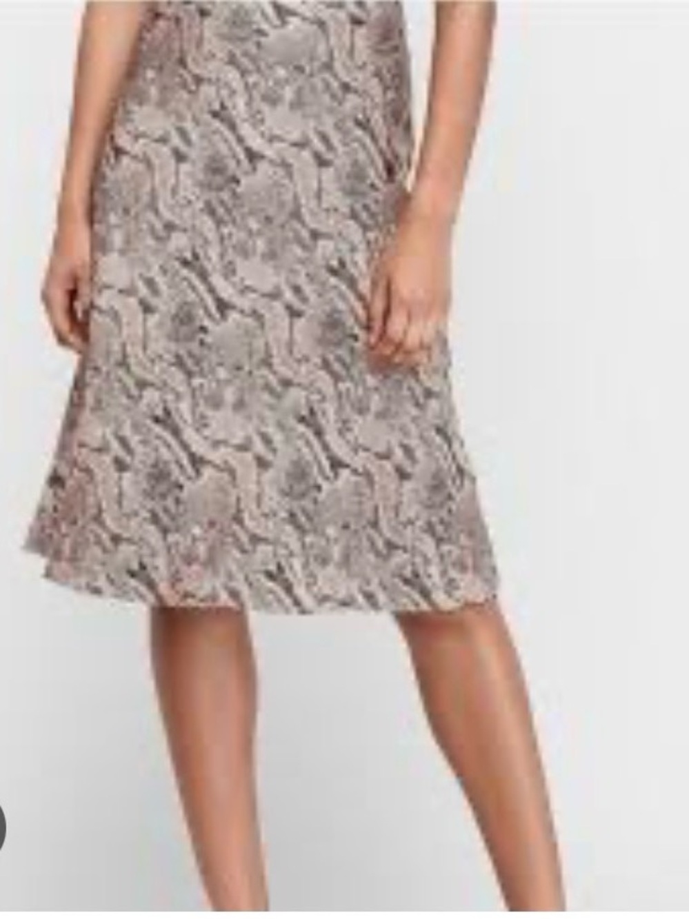 Express Snake Print Midi Skirt - Satin Slip Skirt